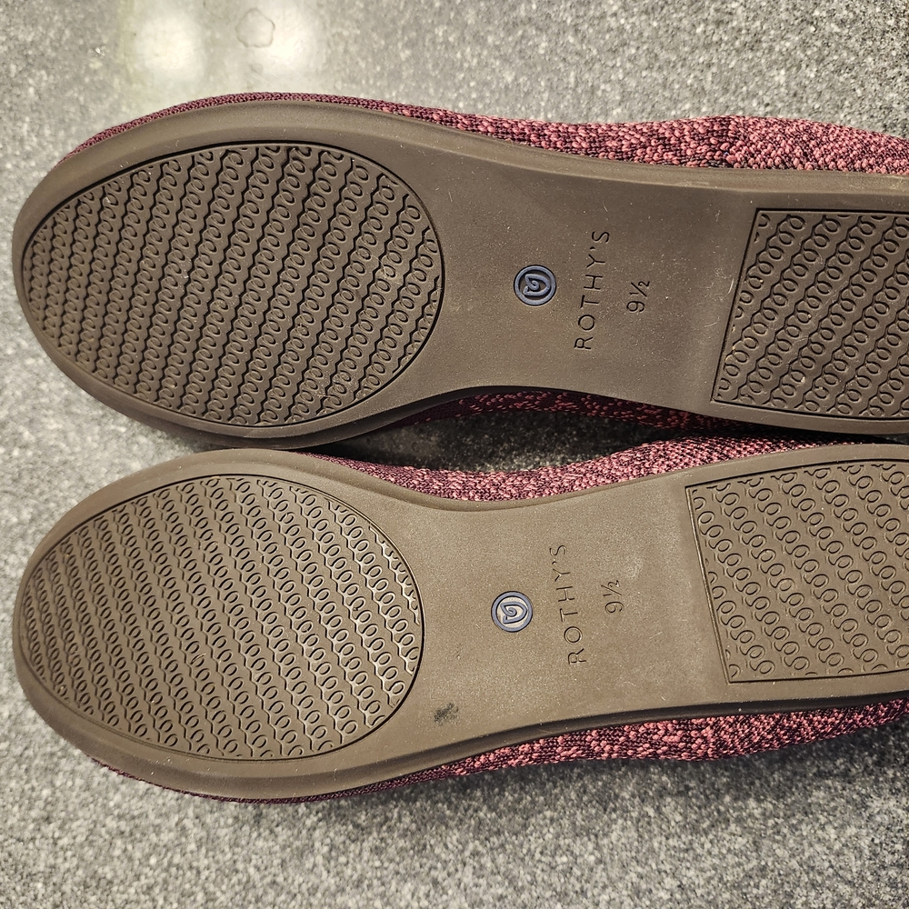 Rothy's Women's Burgundy Flats - Picture 5 of 6